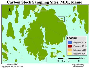 Sampling Sites around Mt. Desert Island, Maine