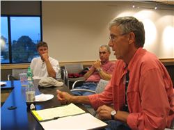 An evening discussion on groundfish.  Photo courtesy of GMRI.