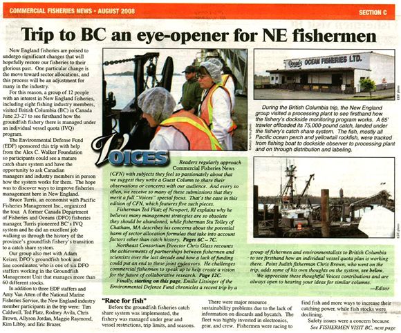 Fisheries News Article