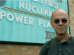 Director Robert Stone at the world's first power generating reactor