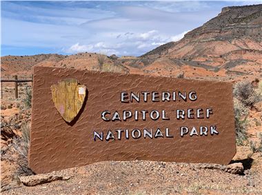Sign, Capitol Reef National Park