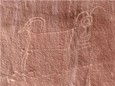 Petroglyph of Bighorn Sheep