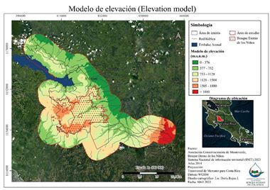 Fig. 4. Map showing elevation (m) and protected areas.