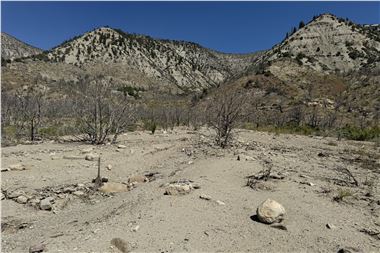 Land degraded by fire and erosion